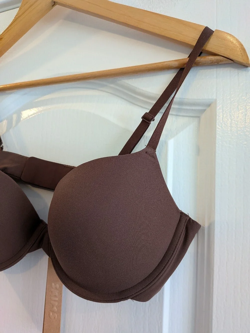 Skims Fits Everybody Push-Up Demi Bra in Cocoa Chocolate Brown Size 36B NWT - Picture 6 of 13